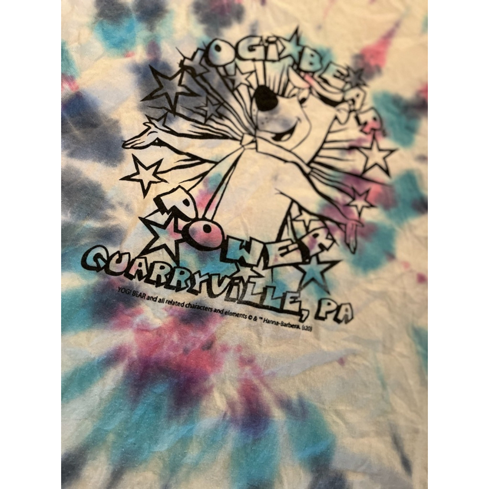 EUC Yogi Bear T-shirt Size L Multi-color Tie Dye - Picture 3 of 5